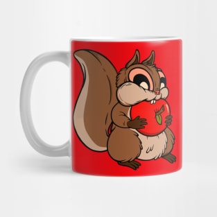 Squirrels Love Apples (brown) Mug